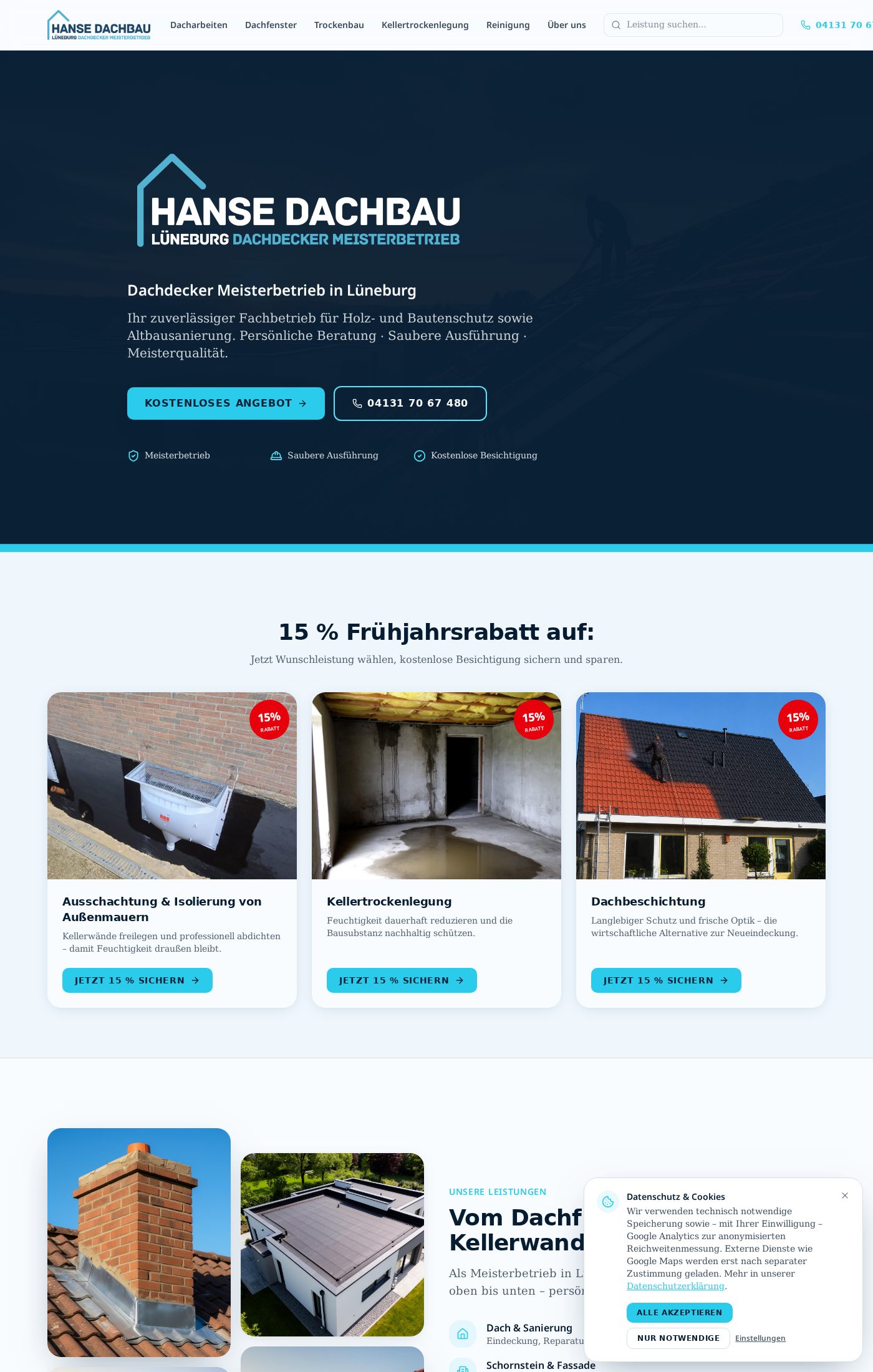 Vorschau hansedachbau-lg.de